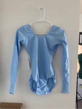 Lisa McKinnon Light Blue Long Sleeve Leotard